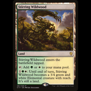 MTG Fronda agitada (Stirring Wildwood) Commander 2017 c17#281