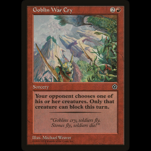 MTG Grito de guerra trasgo (Goblin War Cry) Portal Second Age p02#104