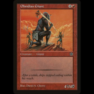 MTG Gigante de obsidiana (Obsidian Giant) Portal Second Age p02#109