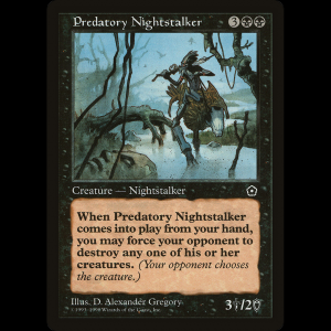 MTG Cazador nocturno predatorio (Predatory Nightstalker) Portal Second Age p02#82
