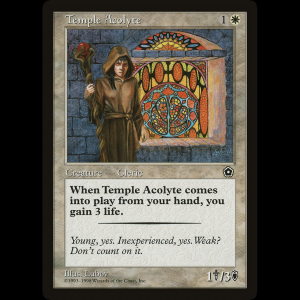 MTG Acólito del templo (Temple Acolyte) Portal Second Age p02#23