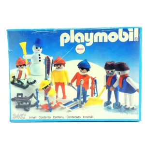 Playmobil Esquiadores Muñeco Nieve #3467 Antex Argentina 80s