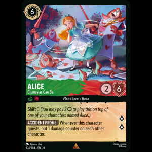 Lorcana Alice - Clumsy as Can Be - Reign of Jafar 8#104