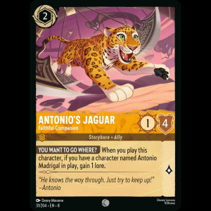 Lorcana Antonio's Jaguar - Faithful Companion - Reign of Jafar 8#31