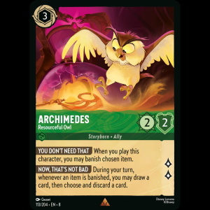 Lorcana Archimedes - Resourceful Owl - Reign of Jafar 8#113