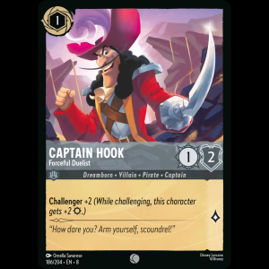 Lorcana Captain Hook - Forceful Duelist - Reign of Jafar 8#186