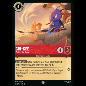 Lorcana Cri-Kee - Part of the Team - Reign of Jafar - FOIL 8#131