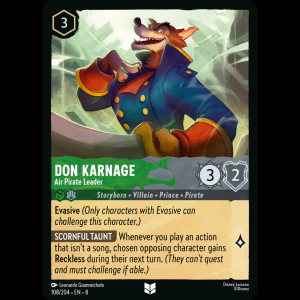 Lorcana Don Karnage - Air Pirate Leader - Reign of Jafar 8#108