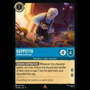 Lorcana Geppetto - Skilled Craftsman - Reign of Jafar 8#174