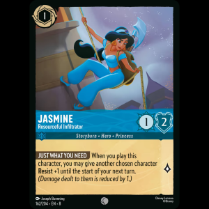 Lorcana Jasmine - Resourceful Infiltrator - Reign of Jafar 8#162