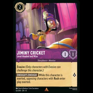 Lorcana Jiminy Cricket - Level-Headed and Wise - Reign of Jafar 8#62