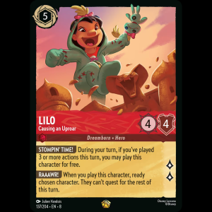 Lorcana Lilo - Causing an Uproar - Reign of Jafar 8#137