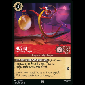 Lorcana Mushu - Fast-Talking Dragon - Reign of Jafar 8#130