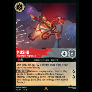 Lorcana Mushu - Your Worst Nightmare - Reign of Jafar 8#142