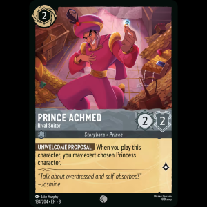 Lorcana Prince Achmed - Rival Suitor - Reign of Jafar 8#184