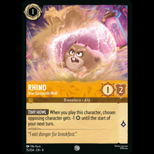 Lorcana Rhino - One-Sixteenth Wolf - Reign of Jafar 8#15