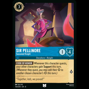 Lorcana Sir Pellinore - Seasoned Knight - Reign of Jafar 8#154