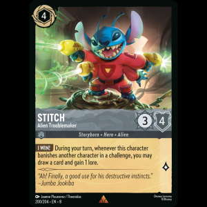 Lorcana Stitch - Alien Troublemaker - Reign of Jafar 8#200