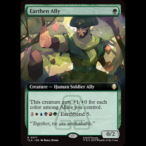 MTG Earthen Ally Avatar: The Last Airbender tla#377