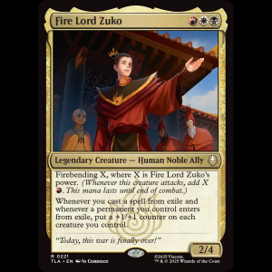MTG Fire Lord Zuko Avatar: The Last Airbender tla#221