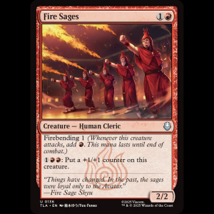 MTG Fire Sages Avatar: The Last Airbender tla#136