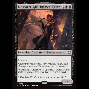 MTG Massacre Girl, Known Killer Lorwyn Eclipsed Commander ecc#79
