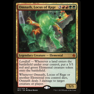 MTG Omnath, centro de la ira (Omnath, Locus of Rage) Battle for Zendikar bfz#217