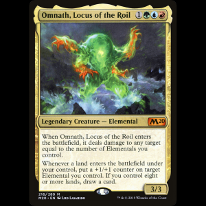 MTG Omnath, centro de la Turbulencia (Omnath, Locus of the Roil) Core Set 2020 m20#216