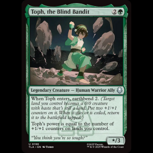MTG Toph, the Blind Bandit Avatar: The Last Airbender tla#198