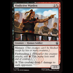 MTG Vindictive Warden Avatar: The Last Airbender tla#249