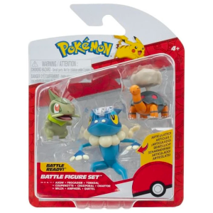 Pokemon Battle Axew Frogadier Torkoal Jazwares