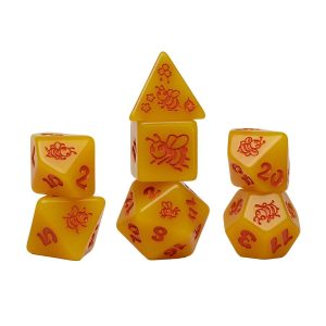 Dados Sirius Dice Animal Golden Buzz Set D7 D&D