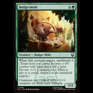 MTG Badgermole Avatar: The Last Airbender tla#166
