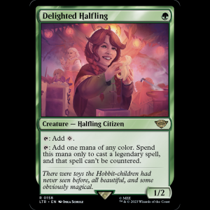 MTG Delighted Halfling The Lord of the Rings: Tales of Middle-earth ltr#158