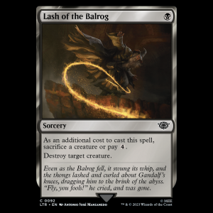 MTG Lash of the Balrog The Lord of the Rings: Tales of Middle-earth ltr#92