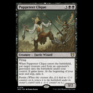 MTG Puppeteer Clique Wilds of Eldraine Commander woc#115