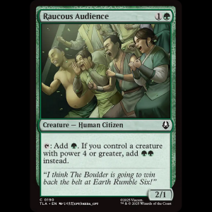 MTG Raucous Audience Avatar: The Last Airbender tla#190