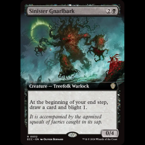MTG Sinister Gnarlbark Lorwyn Eclipsed Commander ecc#32