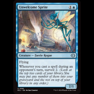 MTG Unwelcome Sprite Lorwyn Eclipsed ecl#81