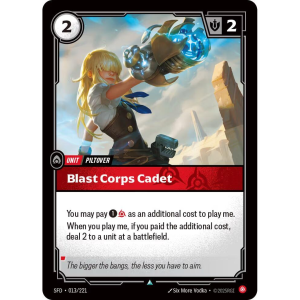 Riftbound Blast Corps Cadet - Spiritforged - FOIL 013/221