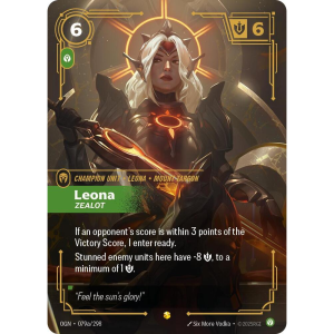 Riftbound Leona - Zealot (Alternate Art) - Origins - FOIL 079a/298