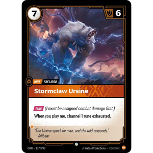 Riftbound Stormclaw Ursine - Origins 137/298