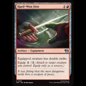 MTG Hard-Won Jitte Teenage Mutant Ninja Turtles tmt#91