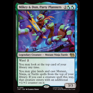 MTG Mikey & Don, Party Planners Teenage Mutant Ninja Turtles tmt#157
