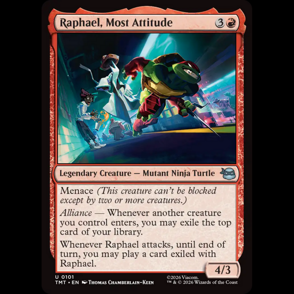 MTG Raphael, Most Attitude Teenage Mutant Ninja Turtles tmt#101 - Madtoyz MTG Raphael, Most Attitude Teenage Mutant Ninja Turtles tmt#101 - Madtoyz