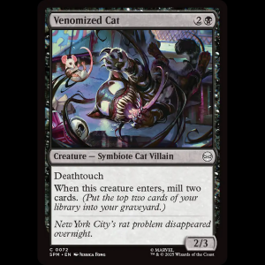 MTG Venomized Cat Marvel's Spider-Man spm#72