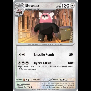 Pokemon TCG Bewear - Mega Evolution - Reverse Holofoil