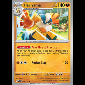 Pokemon TCG Hariyama - Paldea Evolved - Holofoil