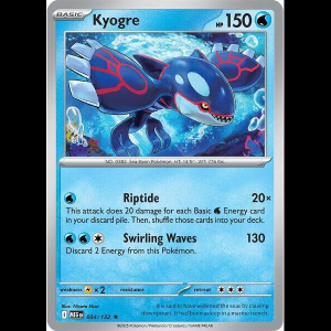 Pokemon TCG Kyogre - Mega Evolution - Reverse Holofoil