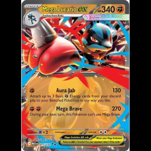 Pokemon TCG Mega Lucario ex - 077/132 - Mega Evolution - Holofoil